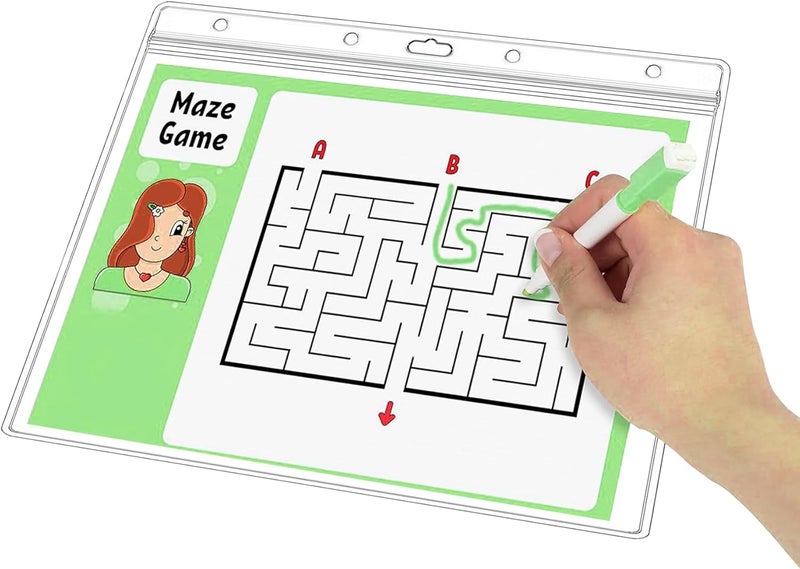 Beebel 10 Pack Job Ticket Holders 8 1/2" x 11" Waterproof Zip Page Protectors Heavy Duty Dry Erase Document Storage Shop Ticket Holders (Clear-Vertical) - Image 3